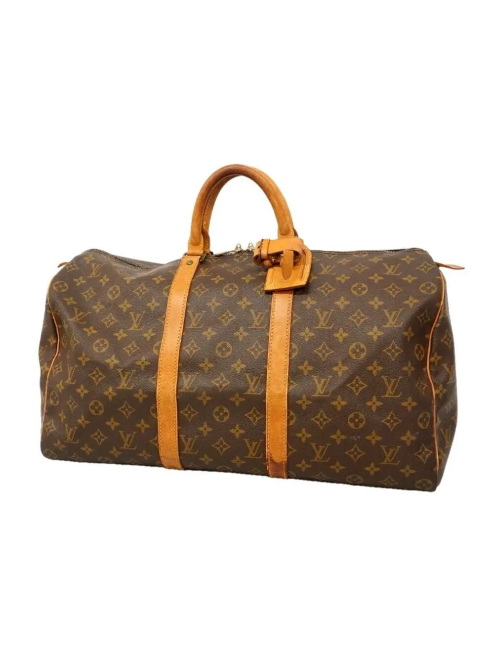 Louis Vuitton Boston Bag Monogram Keepall 50 Brown